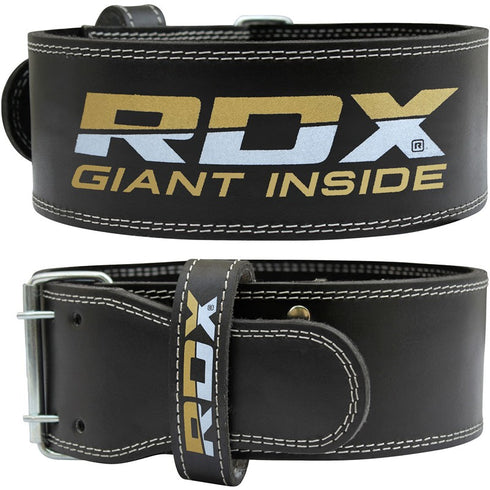 RDX 4PBO BLACK LEATHER 10MM POWER LIFTING BELT-4